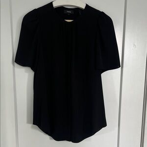 Theory Women's Silk Ruched Bouse Medium NWOT